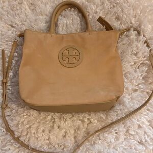 Tory Burch Tan Crossbody Bag with Structured Design